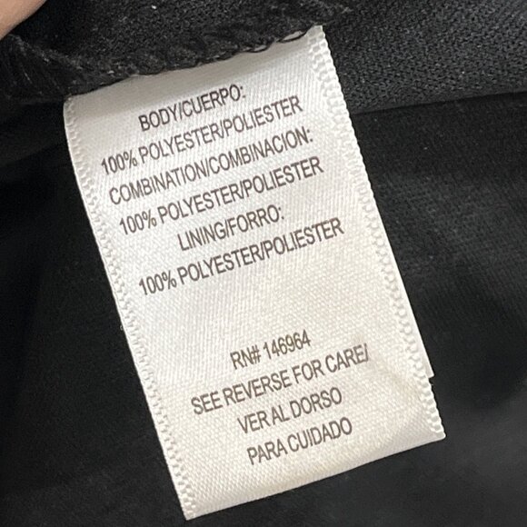 Robbie Bee Dress Womens M Black Lace Overlay Lined Midi Metallic Event Cocktail - Picture 6 of 13